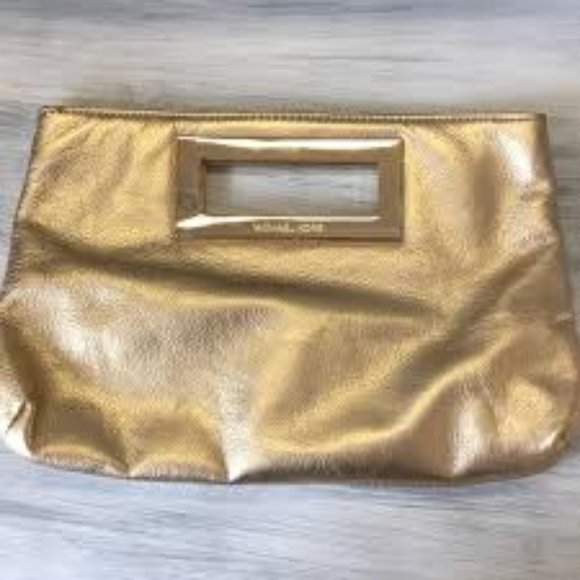 Gold Michael Kors Clutch - Picture 1 of 3